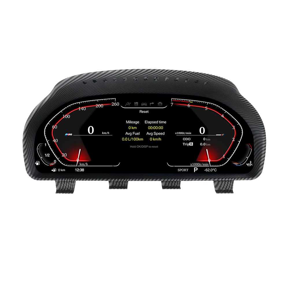 Aotsr Screen For BMW carbon fiber LCD Digital Cluster Virtual Cockpit Speedometer Dashboard LCD Screen Instrument Panel Part