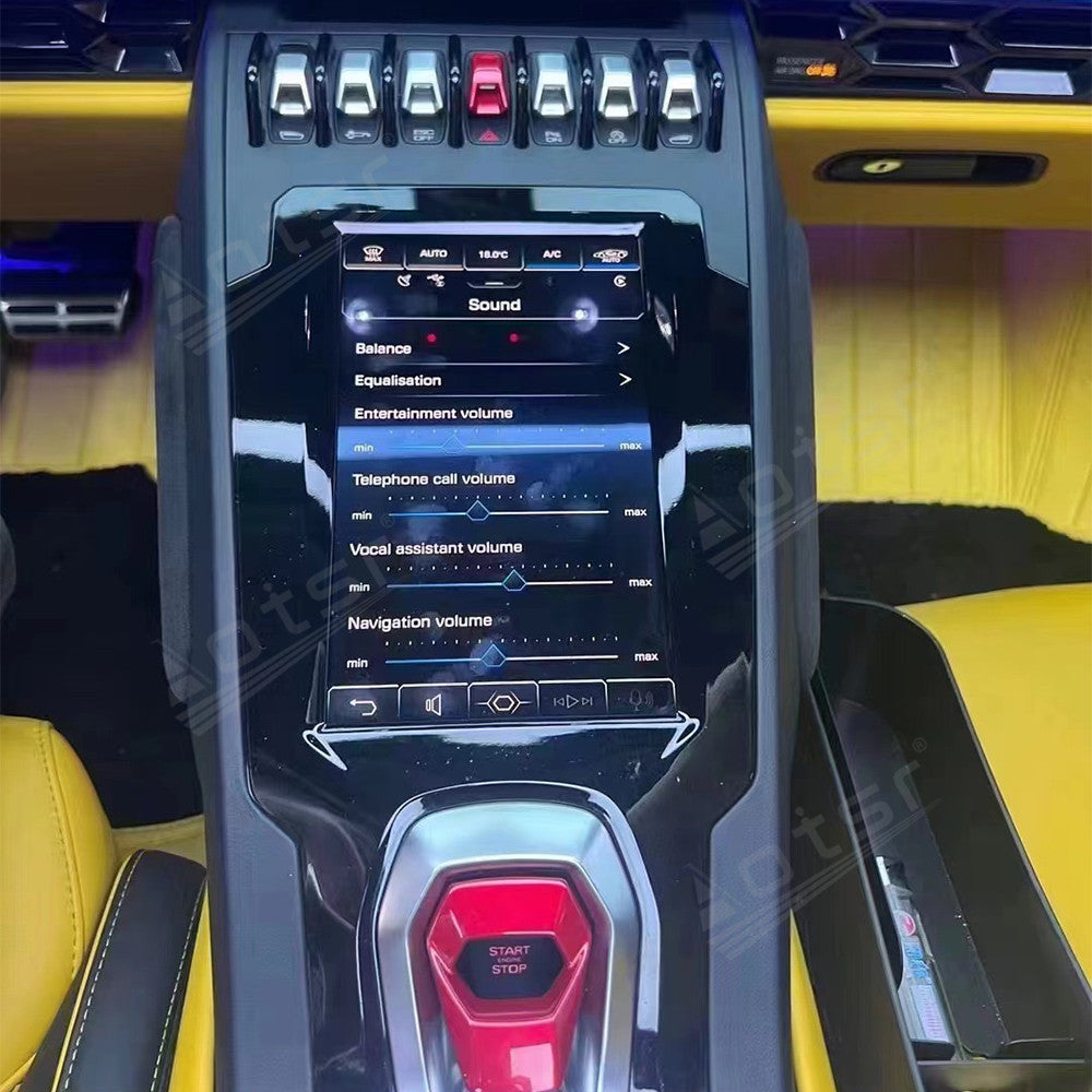 Tesla Screen For Lamborghini Huracan Android 13.0 Car Radio Player GPS Navi Auto Stereo Multimedia Video DSP Carplay 4G SIM