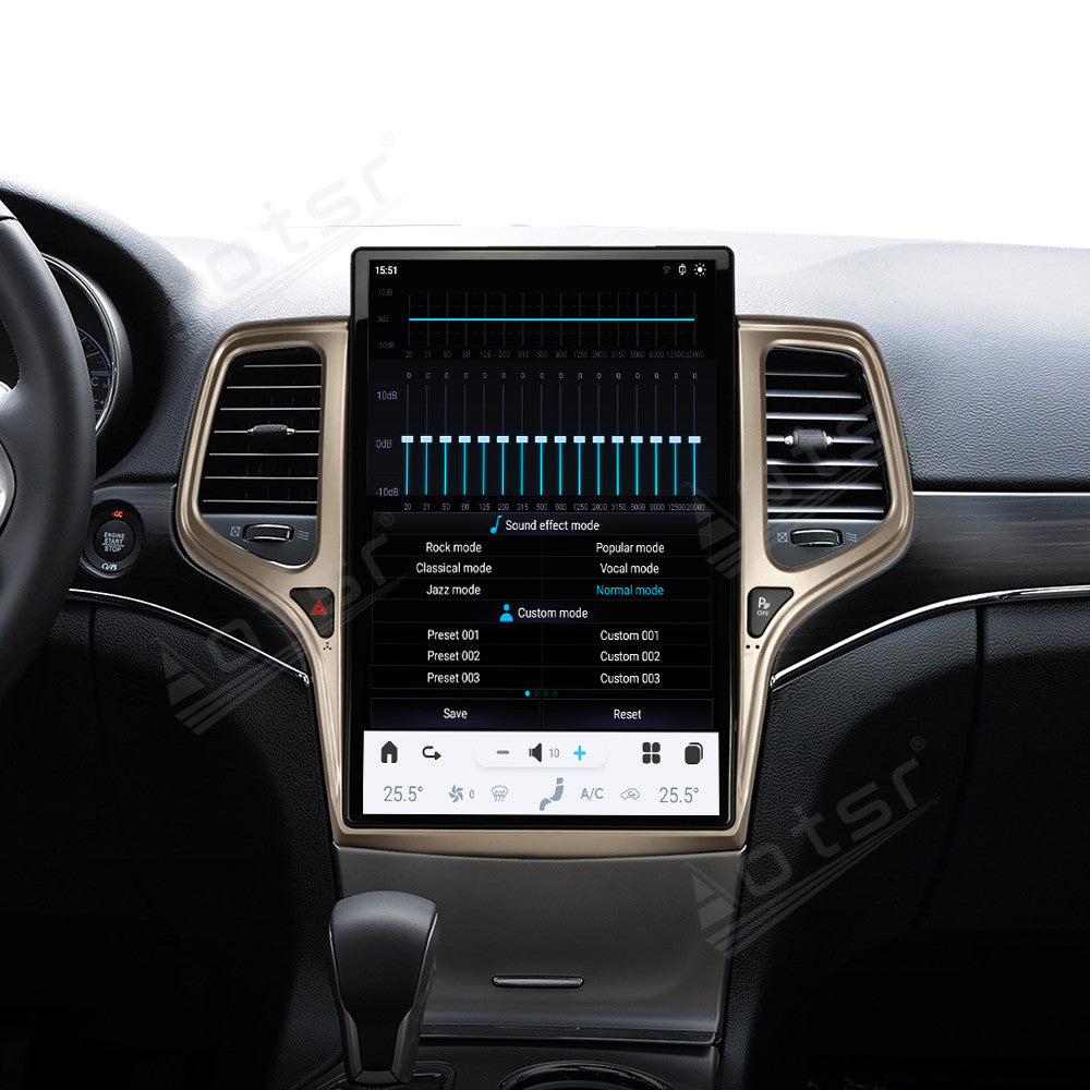14.4 Inch Tesla Screen For Jeep Grand Cherokee 2014+ golden Android 13.0 Car Radio Player GPS Navi Auto Stereo Multimedia Video DSP Carplay 4G SIM