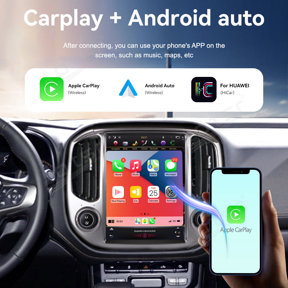 For GMC Canyon Chevrolet Colorado 12.1 Inch Tesla-style Carplay Screens(2015-2018)