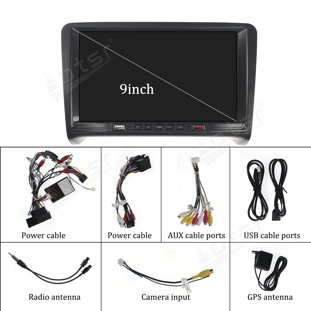 9.0 Inch Tesla Screen For Audi TT 2006-2014 Android 13.0 Car Radio Player GPS Navi Auto Stereo Multimedia Video DSP Carplay 4G SIM