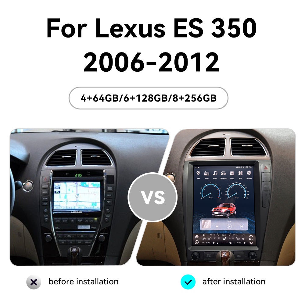 Tesla Screen For Lexus ES 350 2006-2012 Android 13.0 Car Radio Player GPS Navi Auto Stereo Multimedia Video DSP Carplay 4G SIM