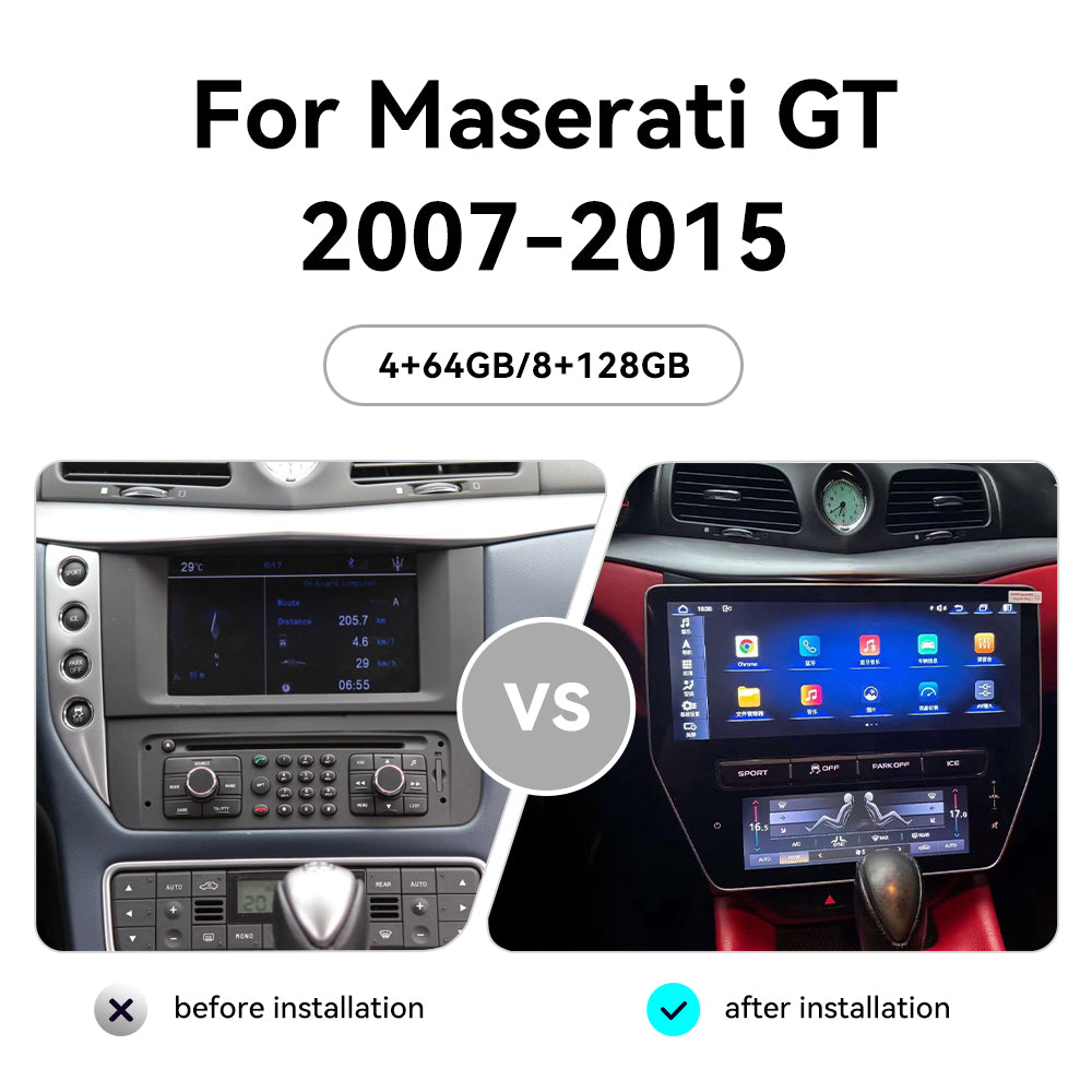 22 Inch Tesla Screen For Maserati GT 2007-2015 Android 13.0 Car Radio Player GPS Navi Auto Stereo Multimedia Video DSP Carplay 4G SIM
