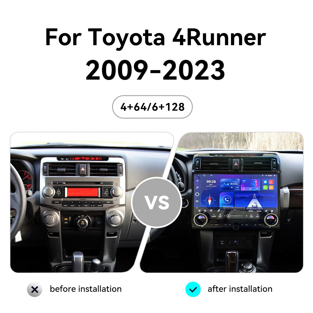 Tesla Screen For Toyota 4Runner 2009-2023 Android 13.0 Car Radio Player GPS Navi Auto Stereo Multimedia Video DSP Carplay 4G SIM