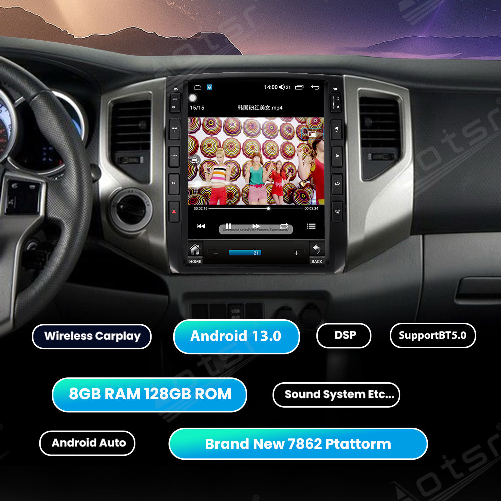 Toyota Tacoma(2007-2015)Tesla-style Carplay Screens 12.1 Inch