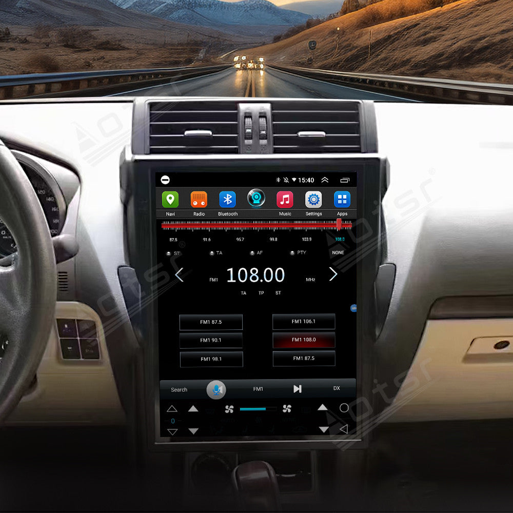 15 Inch Tesla Screen For Toyota Prado 2014-2017 Android 13.0 Car Radio Player GPS Navi Auto Stereo Multimedia Video DSP Carplay 4G SIM