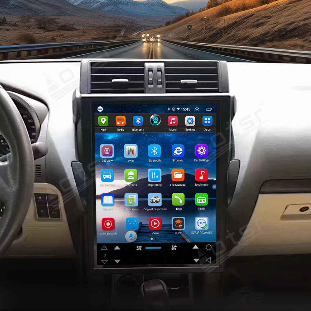 15 Inch Tesla Screen For Toyota Prado 2014-2017 Android 13.0 Car Radio Player GPS Navi Auto Stereo Multimedia Video DSP Carplay 4G SIM