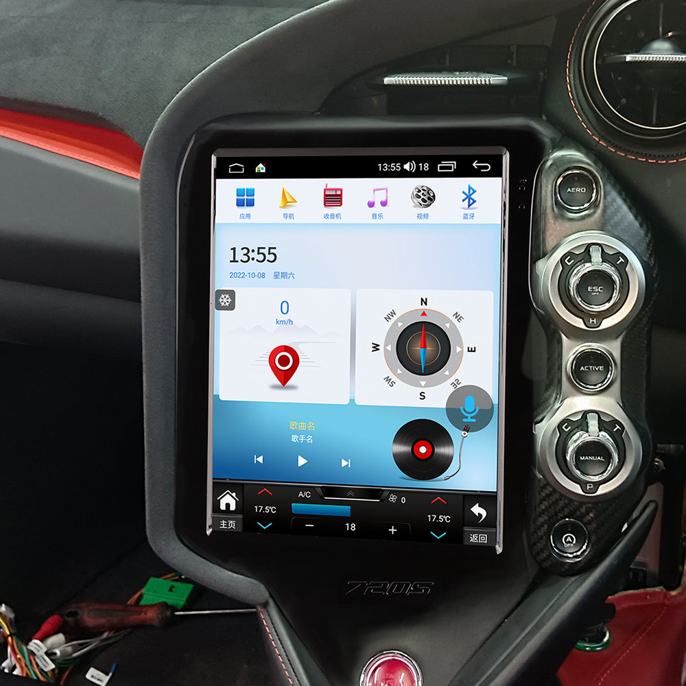 Tesla Screen For Mclaren 720S 2017-2021 Android 13.0 Car Radio Player GPS Navi Auto Stereo Multimedia Video DSP Carplay 4G SIM