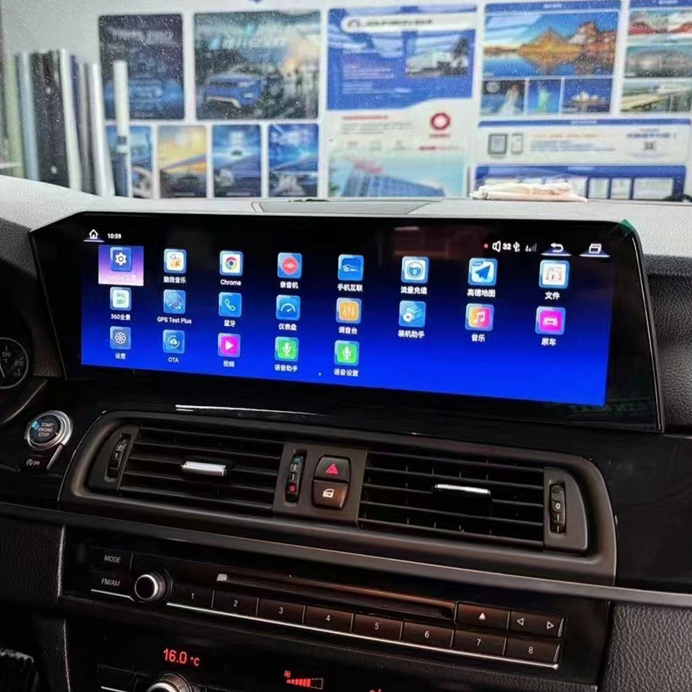 14.9 Inch Tesla Screen For BMW 5 Series 2010-2017 Android 13.0 Car Radio Player GPS Navi Auto Stereo Multimedia Video DSP Carplay 4G SIM