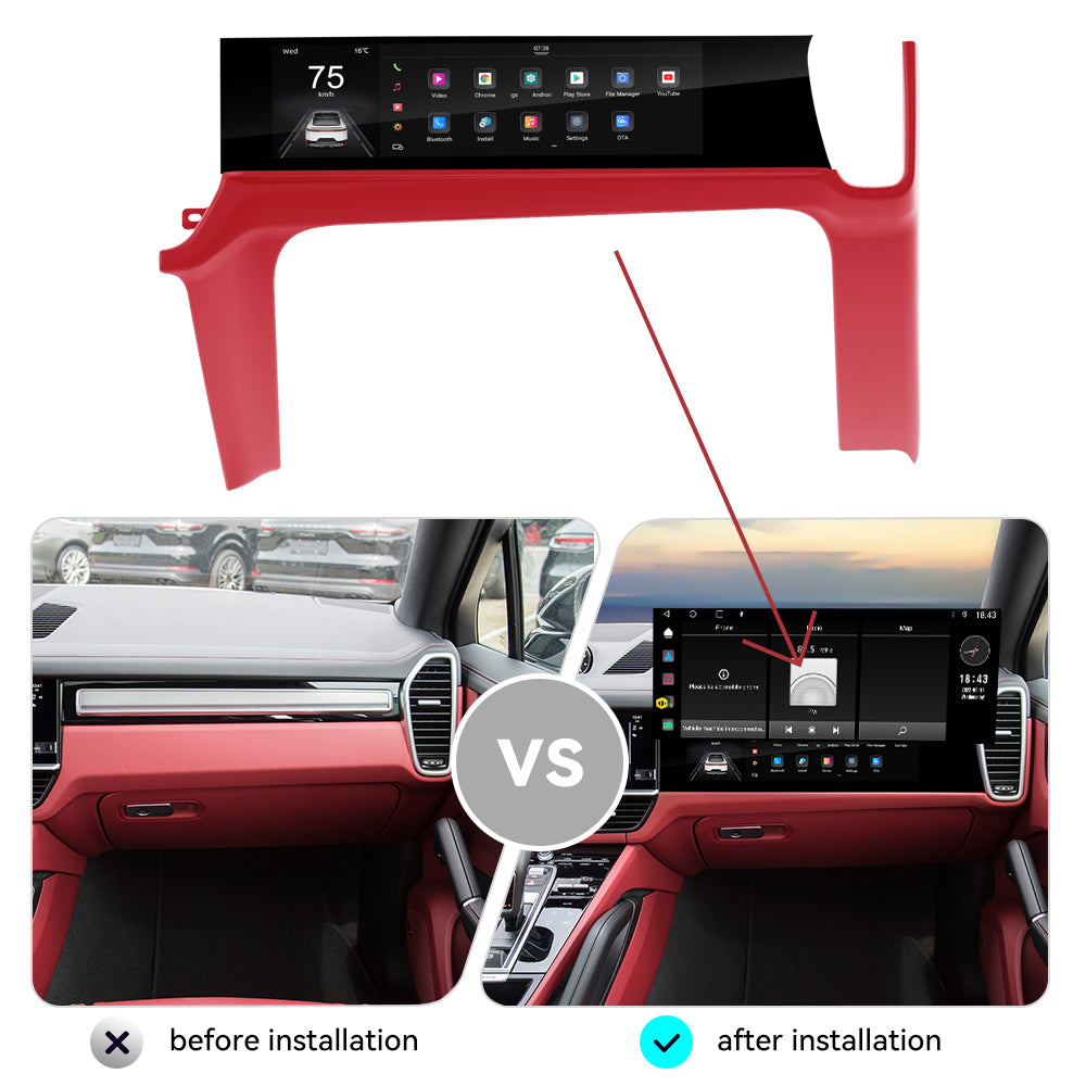 Tesla Screen For Porsche Cayenne 2018-2023 Android 13.0 Car Radio Player GPS Navi Auto Stereo Multimedia Video DSP Carplay 4G SIM