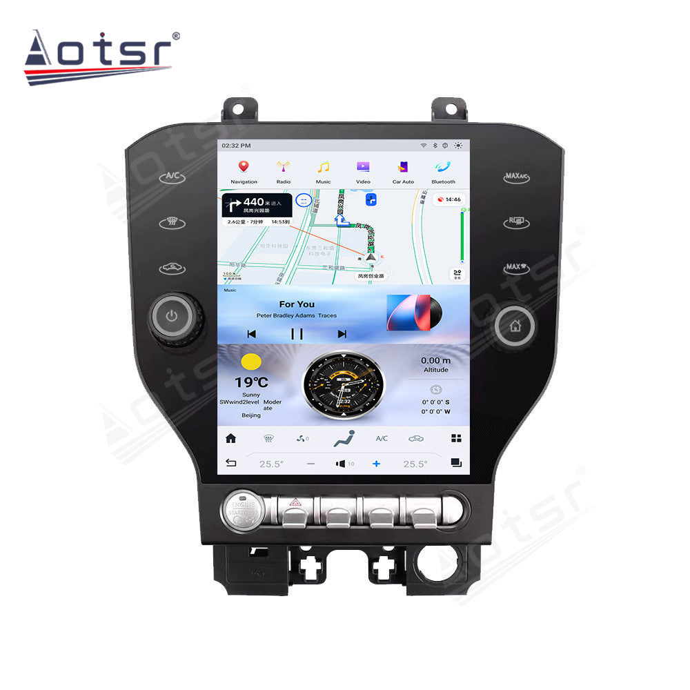 10.5 Inch Tesla Screen For Ford MustangManual S1M 2015-2020 Android 13.0 Car Radio Player GPS Navi Auto Stereo Multimedia Video DSP Carplay 4G SIM
