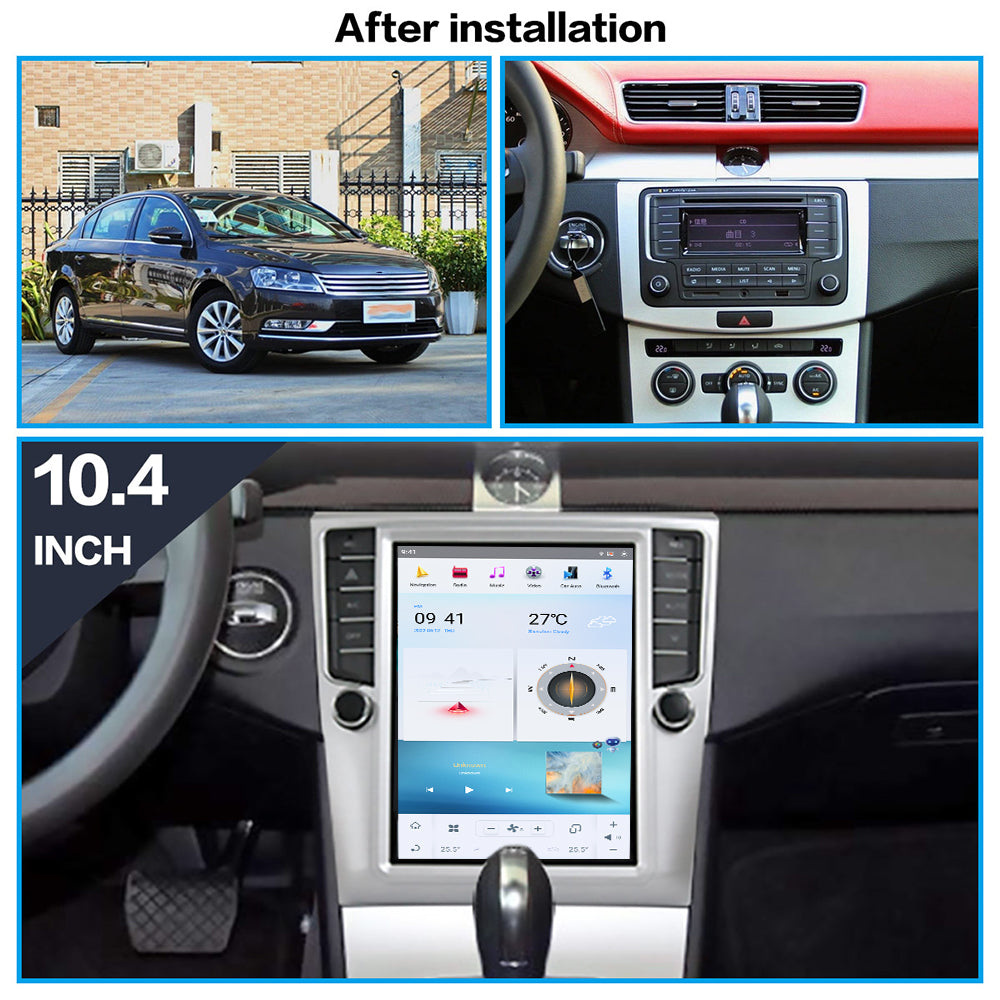 For Volkswagen Magotan 10.4 Inch Tesla-style Carplay Screens (2012-2016)