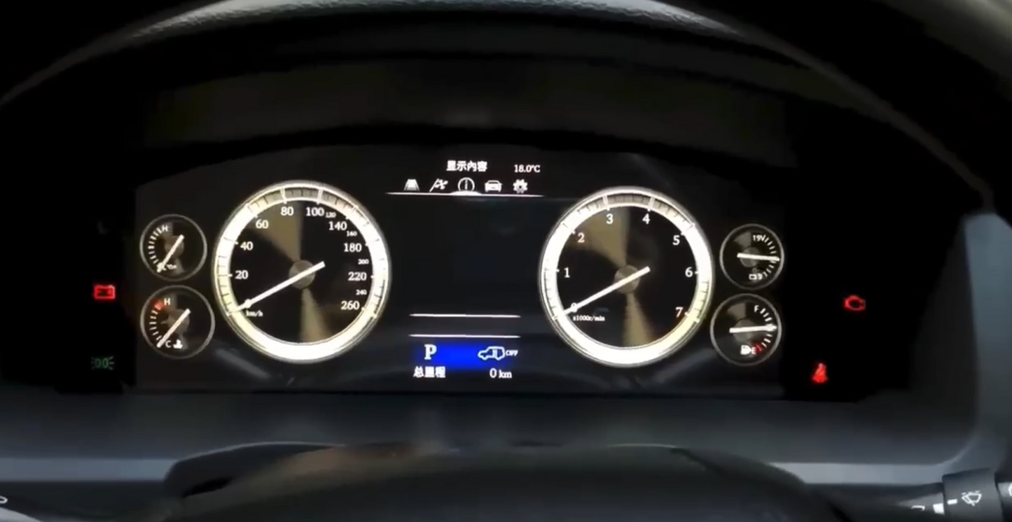 Aotsr Screen For Toyota Land Cruiser LCD Digital Cluster Virtual Cockpit Speedometer Dashboard LCD Screen Instrument Panel Part