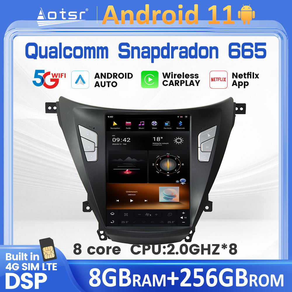 For Hyundai Elantra 10.4 Inch Tesla-style Carplay Screens(2016-2018)