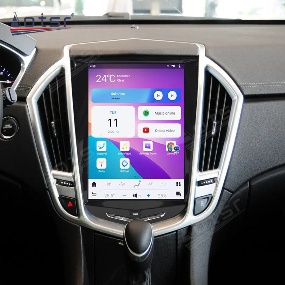 10.5 Inch Tesla Screen For Cadillac ATS CTS SRX Escalade 2013-2018 with wireless charging Android 13.0 Car Radio Player GPS Navi Auto Stereo Multimedia Video DSP Carplay 4G SIM