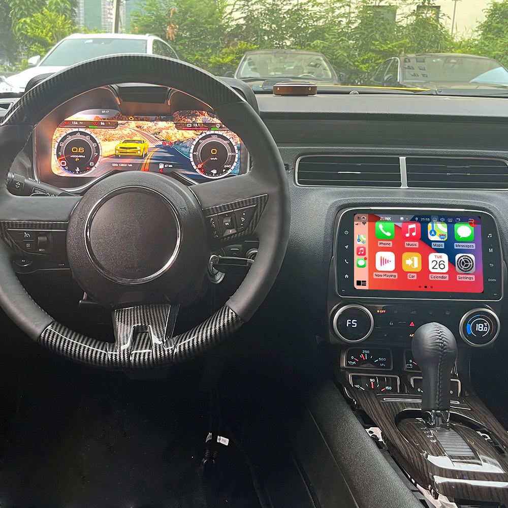 Aotsr Screen For Chevrolet Camaro LCD 2010-2015 with Carplay LCD Digital Cluster Virtual Cockpit Speedometer Dashboard LCD Screen Instrument Panel Part