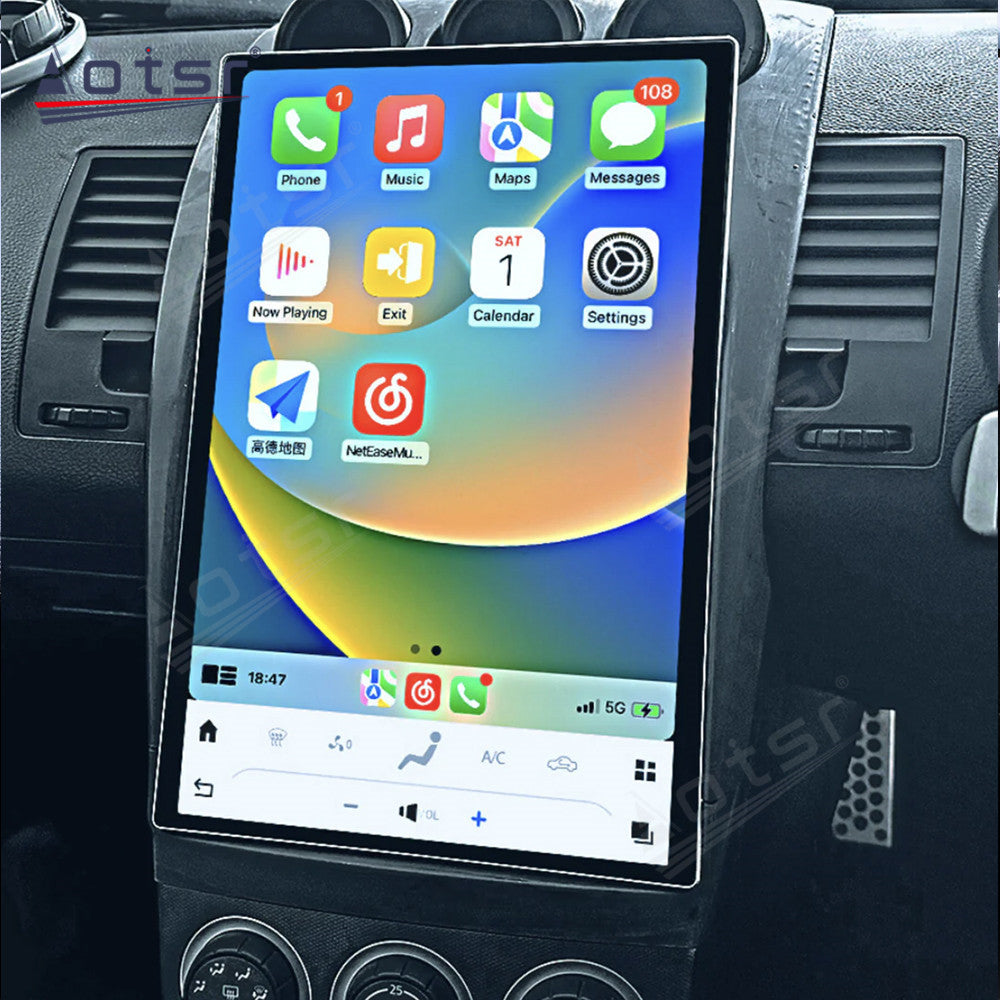 14.5 Inch Tesla Screen For Nissan 350Z 2002-2009 Android 13.0 Car Radio Player GPS Navi Auto Stereo Multimedia Video DSP Carplay 4G SIM