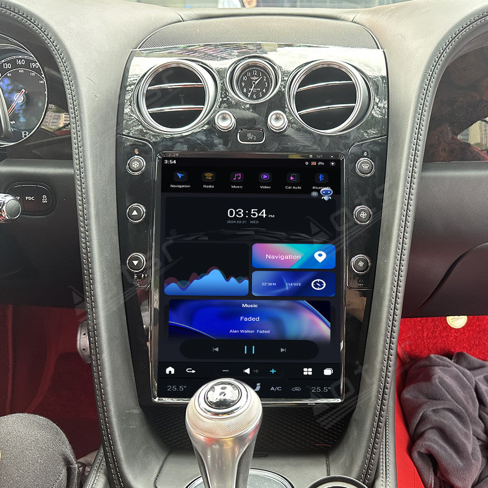 12.1 Inch Tesla Screen For Bentley Continental GT 2004-2019 Android 13.0 Car Radio Player GPS Navi Auto Stereo Multimedia Video DSP Carplay 4G SIM