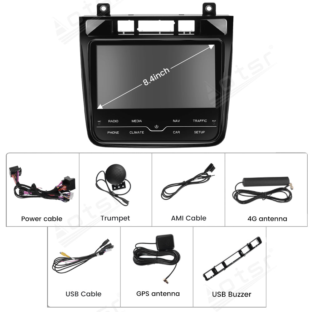 8.4 Inch Tesla Screen For Volkswagen Touareg 2011-2017 Android 13.0 Car Radio Player GPS Navi Auto Stereo Multimedia Video DSP Carplay 4G SIM