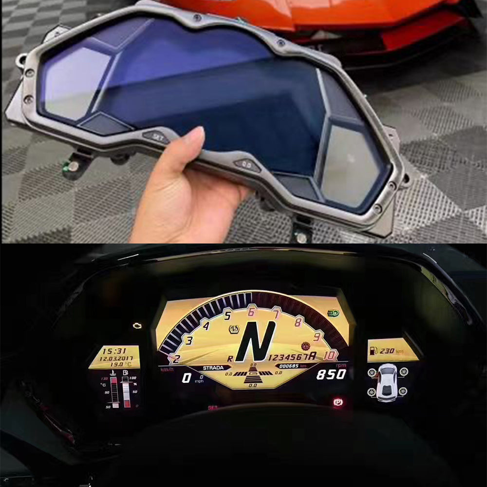 Aotsr Screen For Lamborghini LCD Digital Cluster Virtual Cockpit Speedometer Dashboard LCD Screen Instrument Panel Part