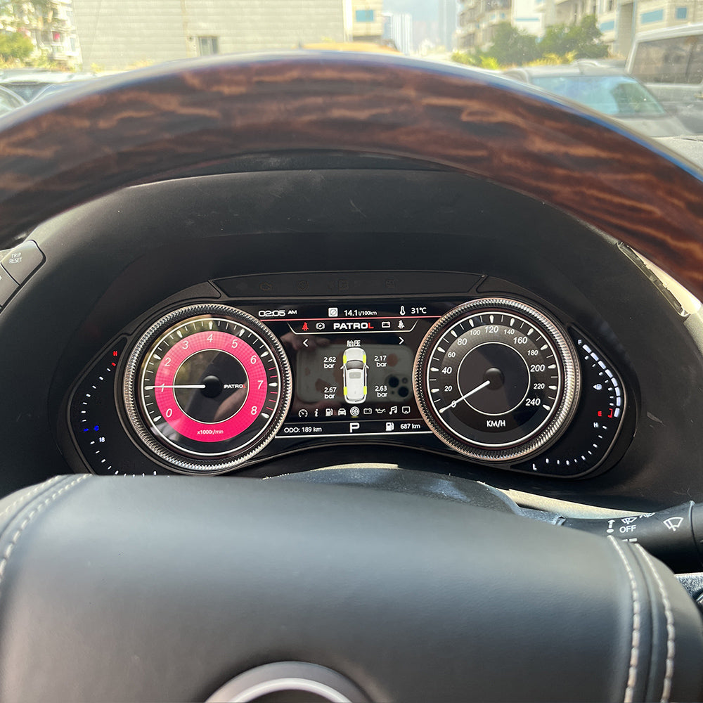 Aotsr Screen For Nissan Y62 LCD Digital Cluster Virtual Cockpit Speedometer Dashboard LCD Screen Instrument Panel Part