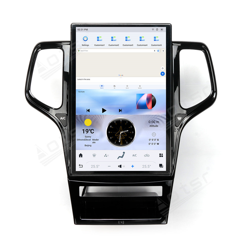 For Jeep Grand Cherokee 14.4 Inch Tesla-style Carplay Screens (2011-2013)
