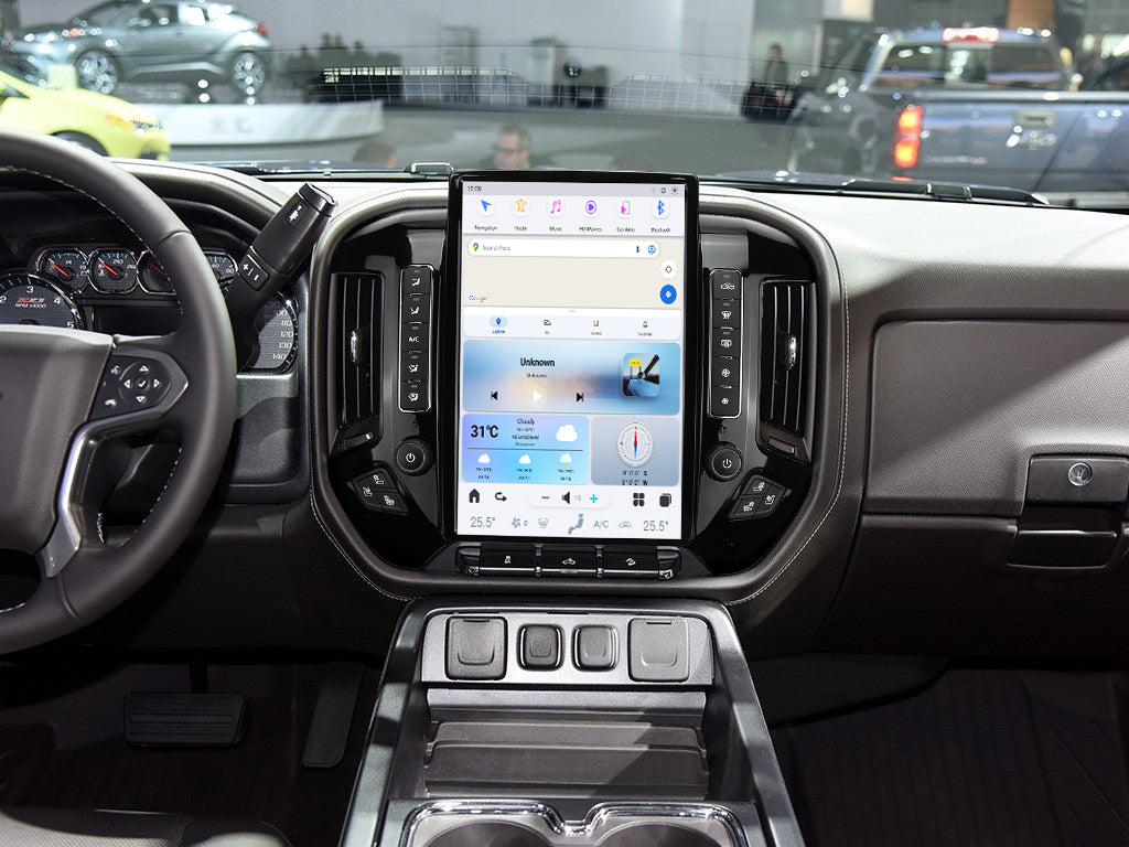 14.4 Inch Tesla Screen For Chevrolet Silverado 2014-2019 Android 13.0 Car Radio Player GPS Navi Auto Stereo Multimedia Video DSP Carplay 4G SIM
