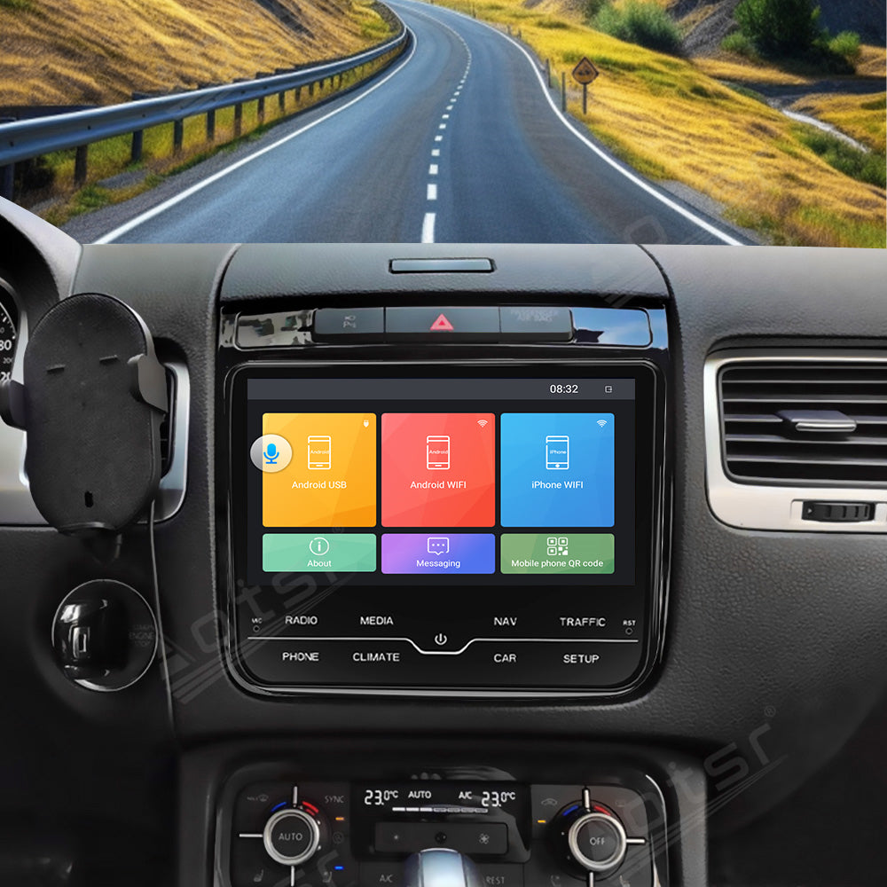 8.4 Inch Tesla Screen For Volkswagen Touareg 2011-2017 Android 13.0 Car Radio Player GPS Navi Auto Stereo Multimedia Video DSP Carplay 4G SIM