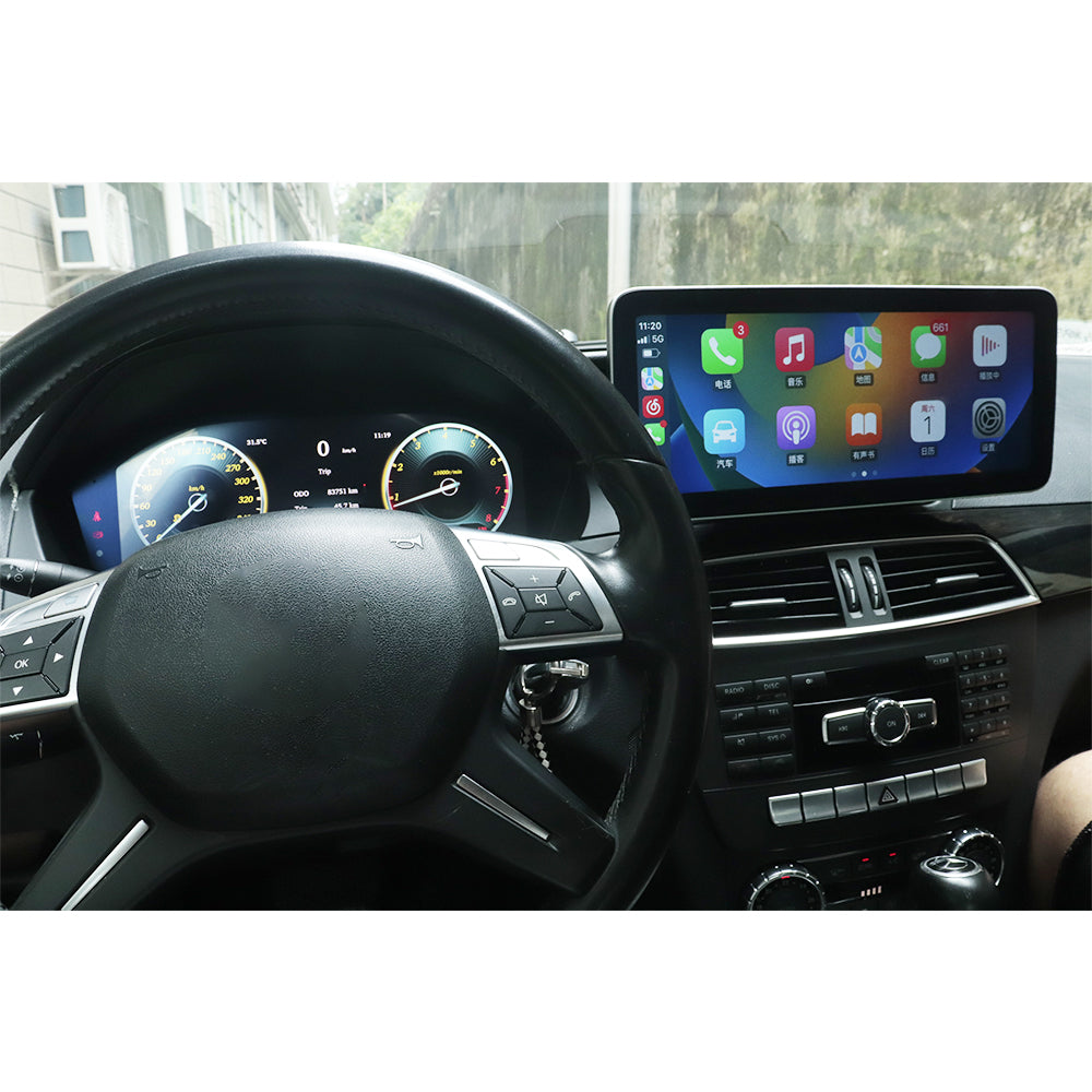 Aotsr Screen For Mercedes Benz C W204 2011-2014 LCD Digital Cluster Virtual Cockpit Speedometer Dashboard LCD Screen Instrument Panel Part