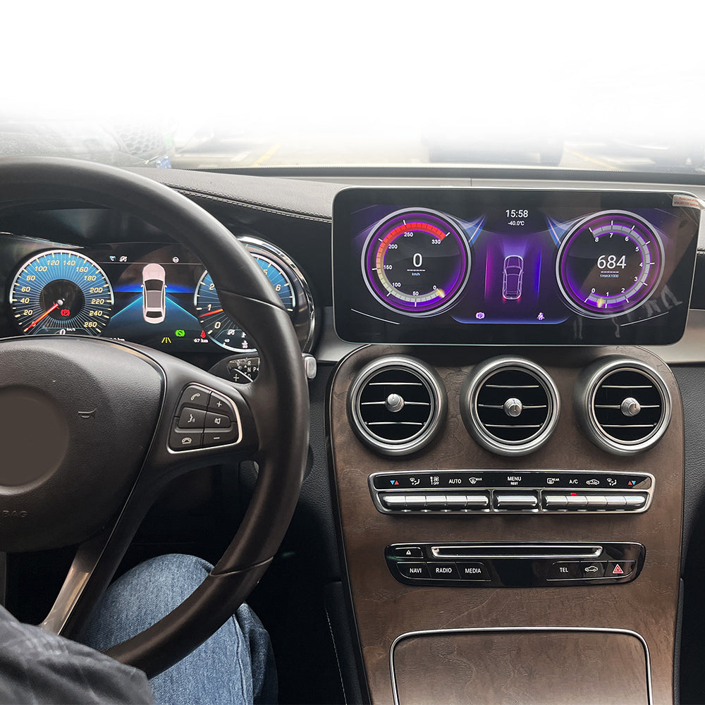 Aotsr Screen For Mercedes Benz W205 LCD Digital Cluster Virtual Cockpit Speedometer Dashboard LCD Screen Instrument Panel Part