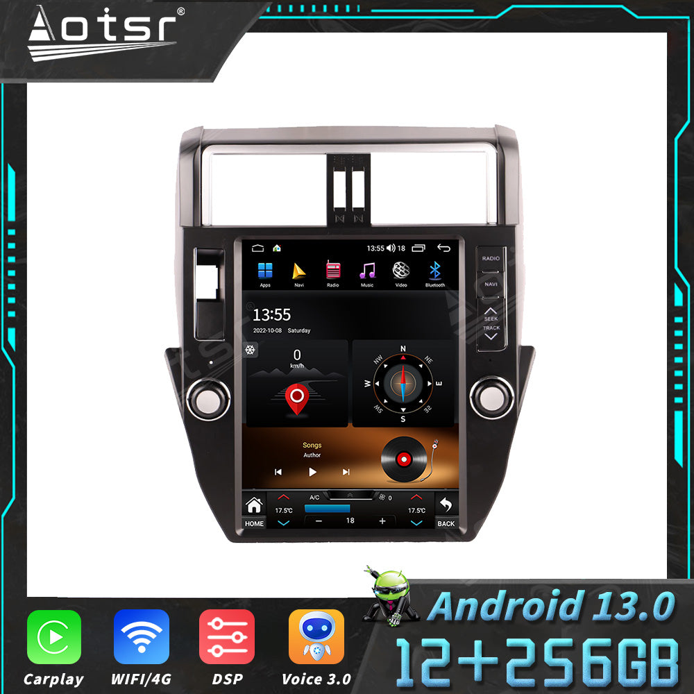 For Toyota Land Cruiser Prado 12 Inch Tesla-style Carplay Screens (2012-2017)