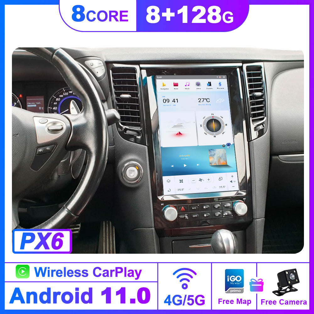For Infinidi FX35 13.6 Inch Tesla-style Carplay Screens(2009-2013)