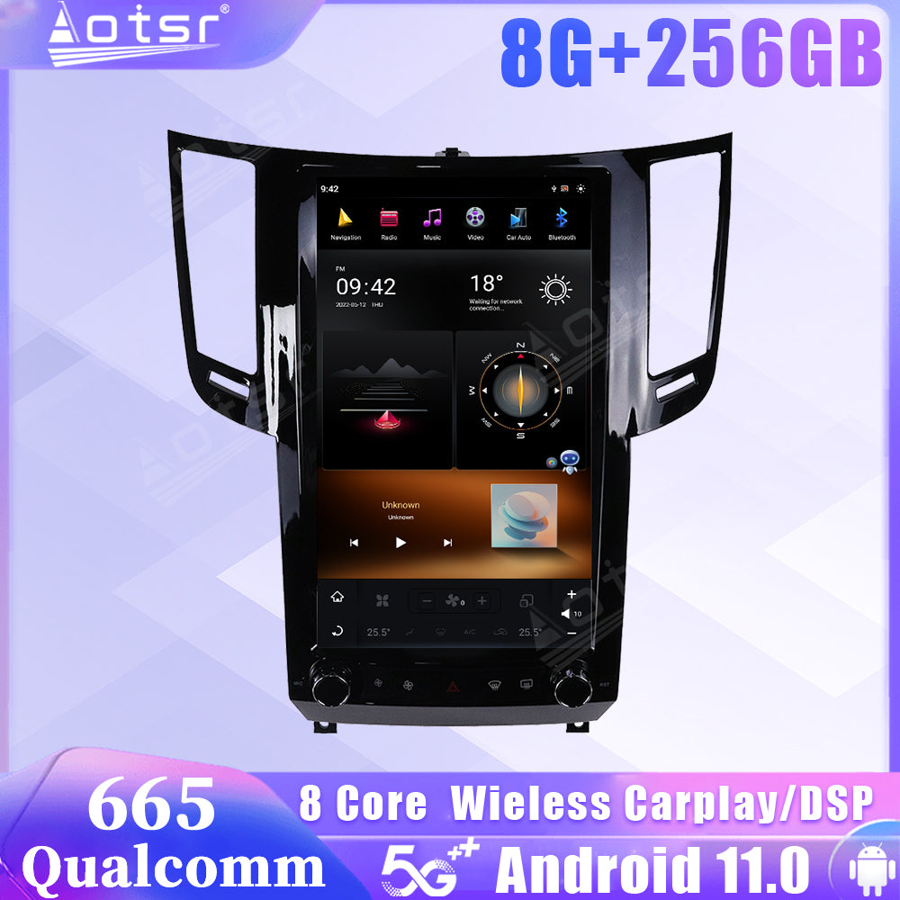 For Infiniti FX FX25 FX35 FX37 (2009-2013) Qx70 (2013-2016) 13.6 Inch Tesla-style Carplay Screens