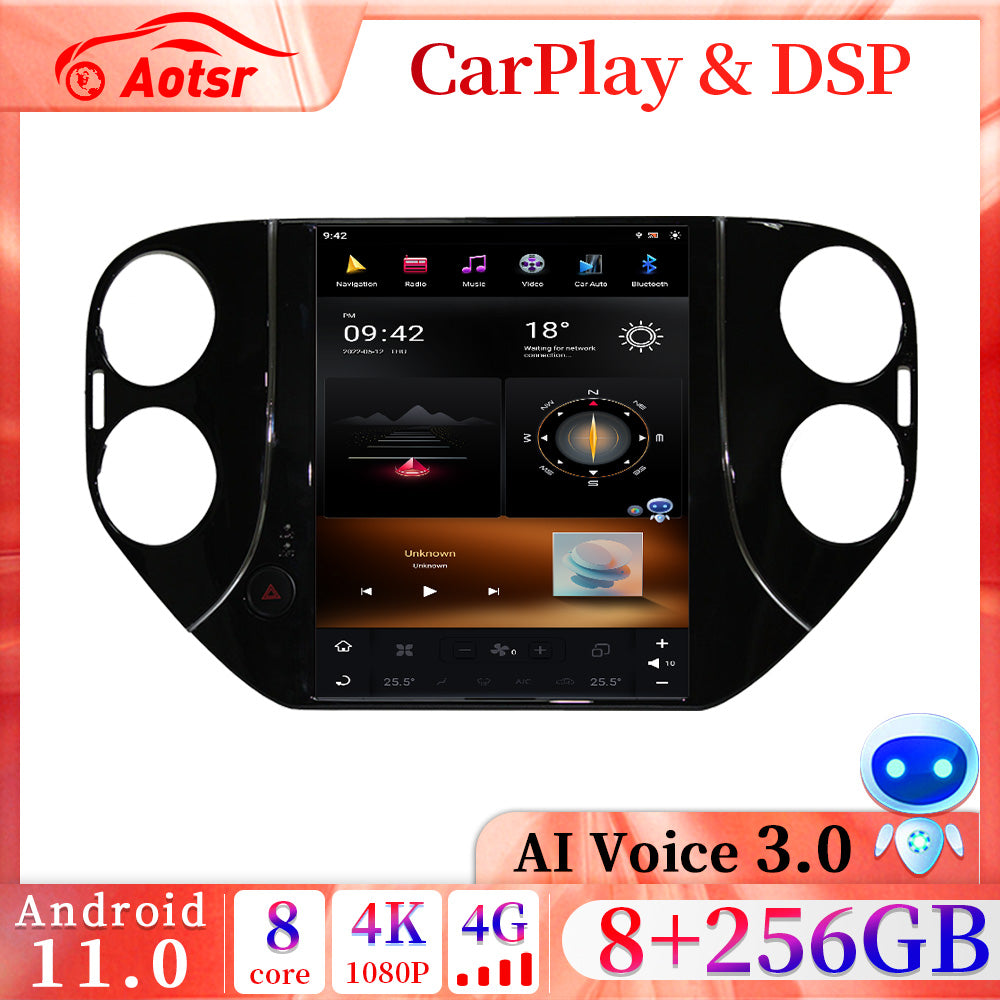 For Volkswagen Tiguan 10.4 Inch Tesla-style Carplay Screens (2010-2016)