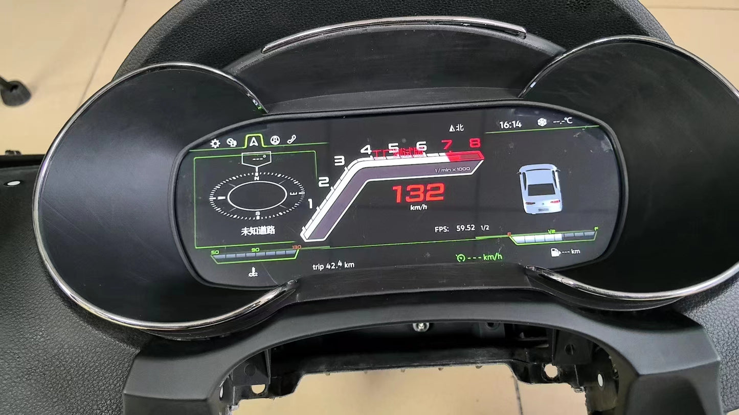 Aotsr Screen For Audi A3 2014-2020 LCD Digital Cluster Virtual Cockpit Speedometer Dashboard LCD Screen Instrument Panel Part