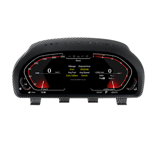 Aotsr  Screen For BMW carbon fiber LCD Digital Cluster  Virtual Cockpit Speedometer Dashboard LCD Screen Instrument Panel Part