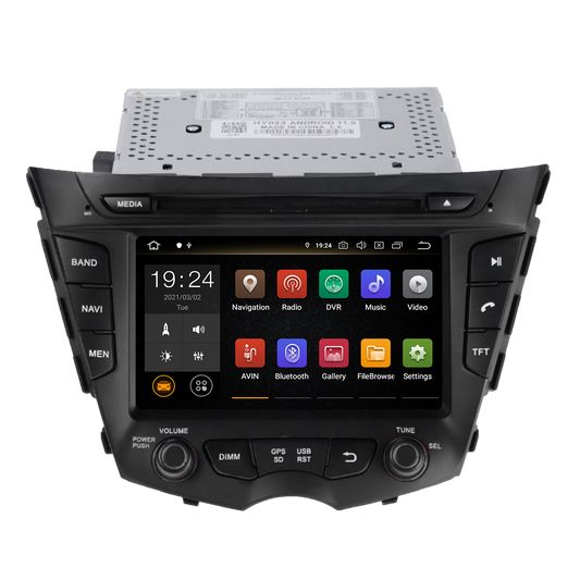 9.0 Inch Tesla Screen For Hyundai Veloster 2011-2017 Android 13.0 Car Radio Player GPS Navi Auto Stereo Multimedia Video DSP Carplay 4G SIM