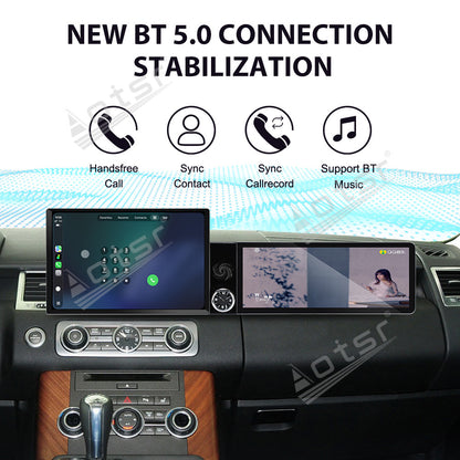 Aotsr Dual Screen 13.1 inch+12.3 inch Android 15 Carplay Car Radio for Land Range Rover Sport 2010-2013 Car GPS Navigation Multimedia