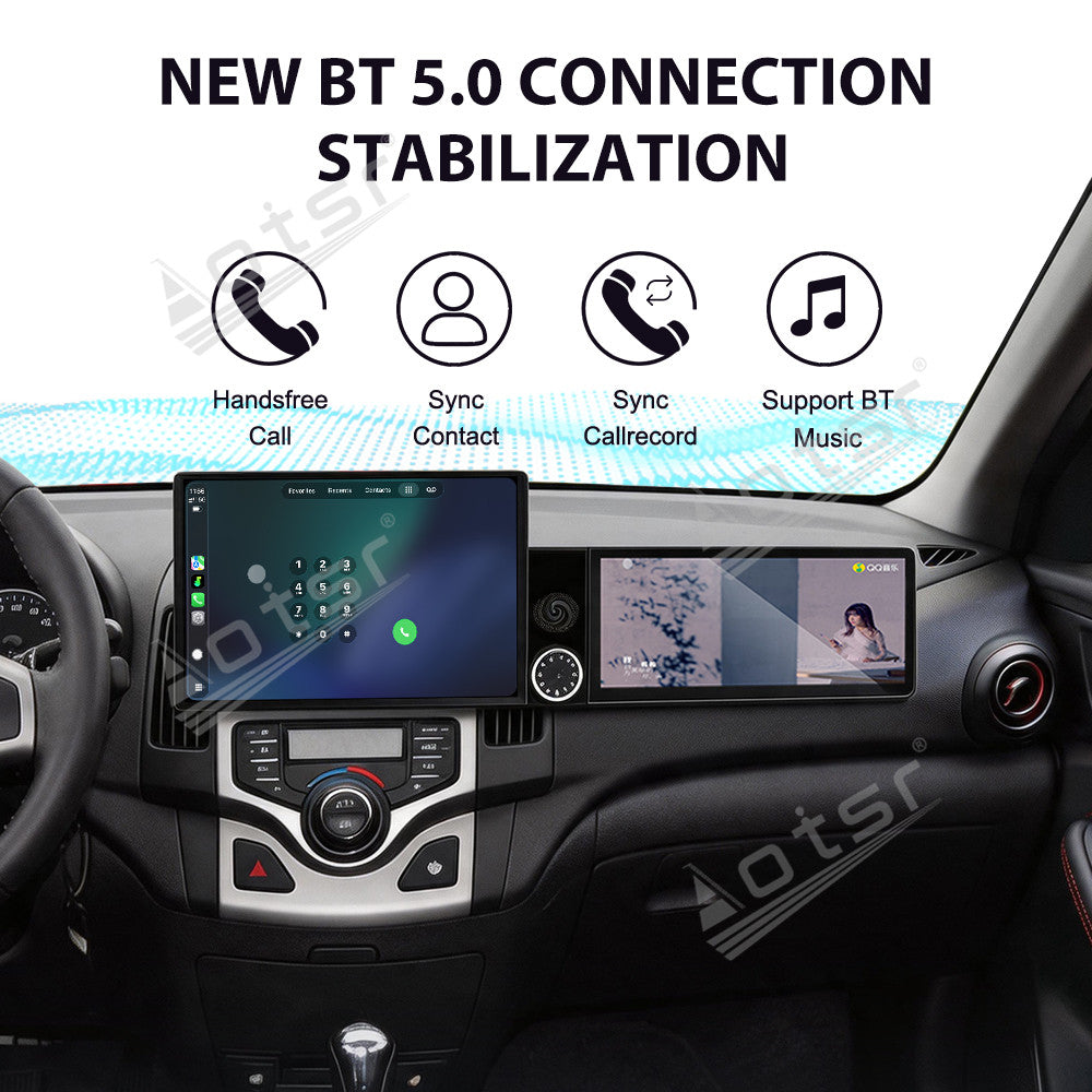 Aotsr Dual Screen 13.1 inch+12.3 inch Android 15 Carplay Car Radio for Hyundai I30 2006-2012 Car GPS Navigation Multimedia