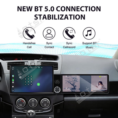 Aotsr Dual Screen 13.1 inch+12.3 inch Android 15 Carplay Car Radio for Mazda 5 2011-2015 Car GPS Navigation Multimedia