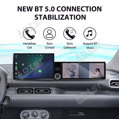 Aotsr Dual Screen 13.1 inch+12.3 inch Android 15 Carplay Car Radio for Wuling Hongguang EV 2025-2026 Car GPS Navigation Multimedia