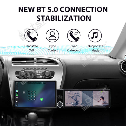 Aotsr Dual Screen 13.1 inch+12.3 inch Android 15 Carplay Car Radio for Seat Leon 2005-2012 Car GPS Navigation Multimedia