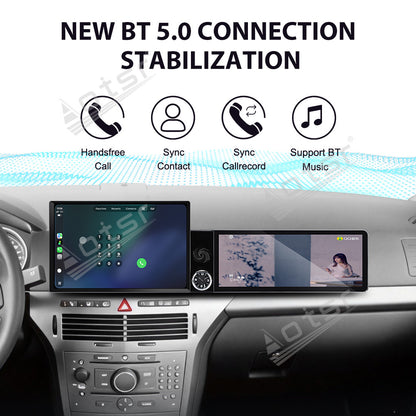 Aotsr Dual Screen 13.1 inch+12.3 inch Android 15 Carplay Car Radio for Opel Zafira/Astra 2004-2014 Car GPS Navigation Multimedia
