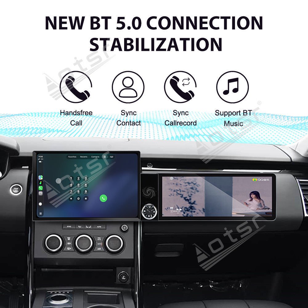 Aotsr Dual Screen 13.1 inch+12.3 inch Android 15 Carplay Car Radio for Land Rover Discovery 5 2017-2019 Car GPS Navigation Multimedia