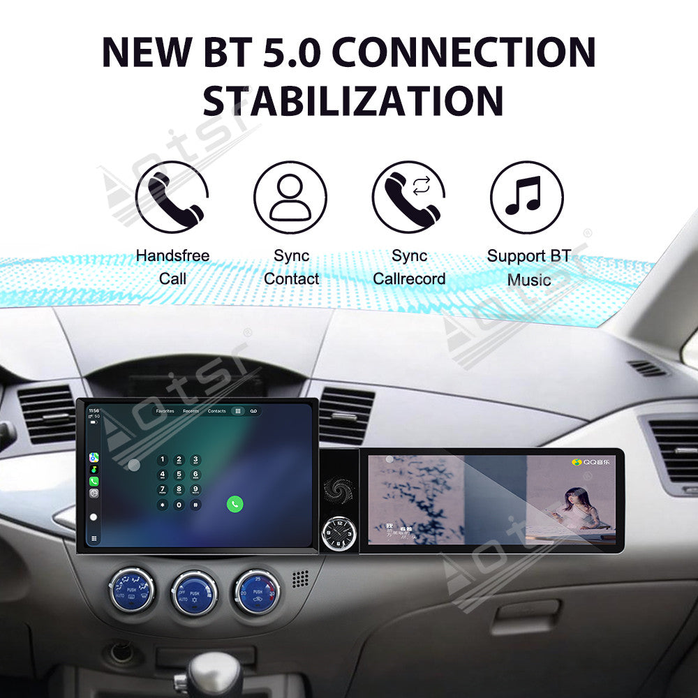 Aotsr Dual Screen 13.1 inch+12.3 inch Android 15 Carplay Car Radio for Mitsubishi Zinger 2015-2026 Car GPS Navigation Multimedia