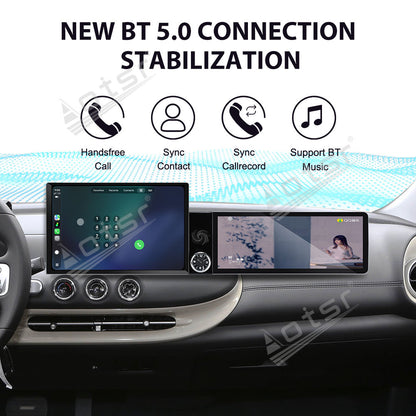 Aotsr Dual Screen 13.1 inch+12.3 inch Android 15 Carplay Car Radio for Wuling Bingo 2023-2026 Car GPS Navigation Multimedia