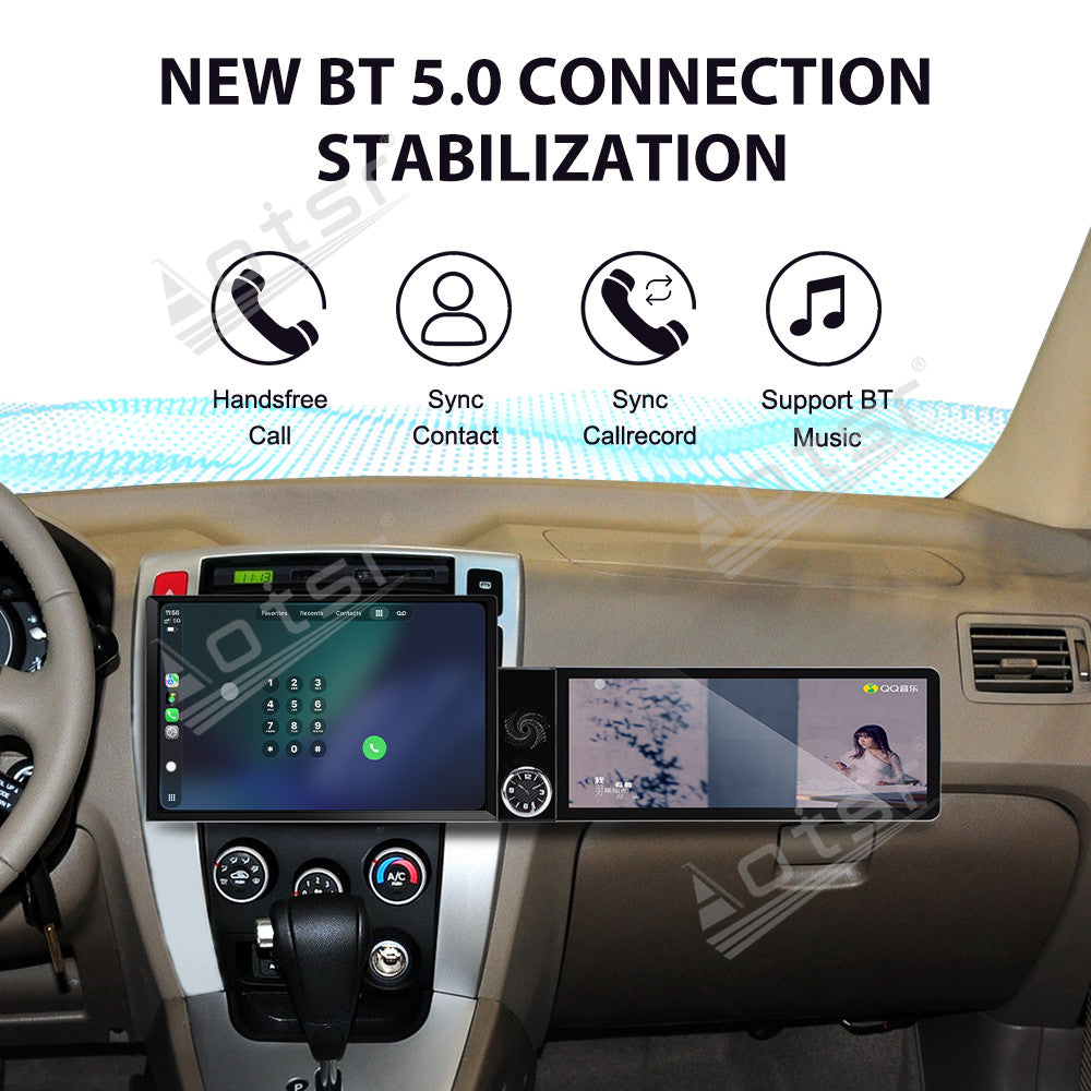 Aotsr Dual Screen 13.1 inch+12.3 inch Android 15 Carplay Car Radio for Hyundai Tucson 2006-2013 Car GPS Navigation Multimedia