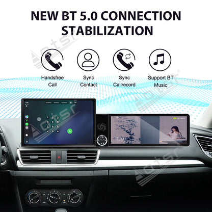Aotsr Dual Screen 13.1 inch+12.3 inch Android 15 Carplay Car Radio for Mazda 3 2010-2015 Car GPS Navigation Multimedia