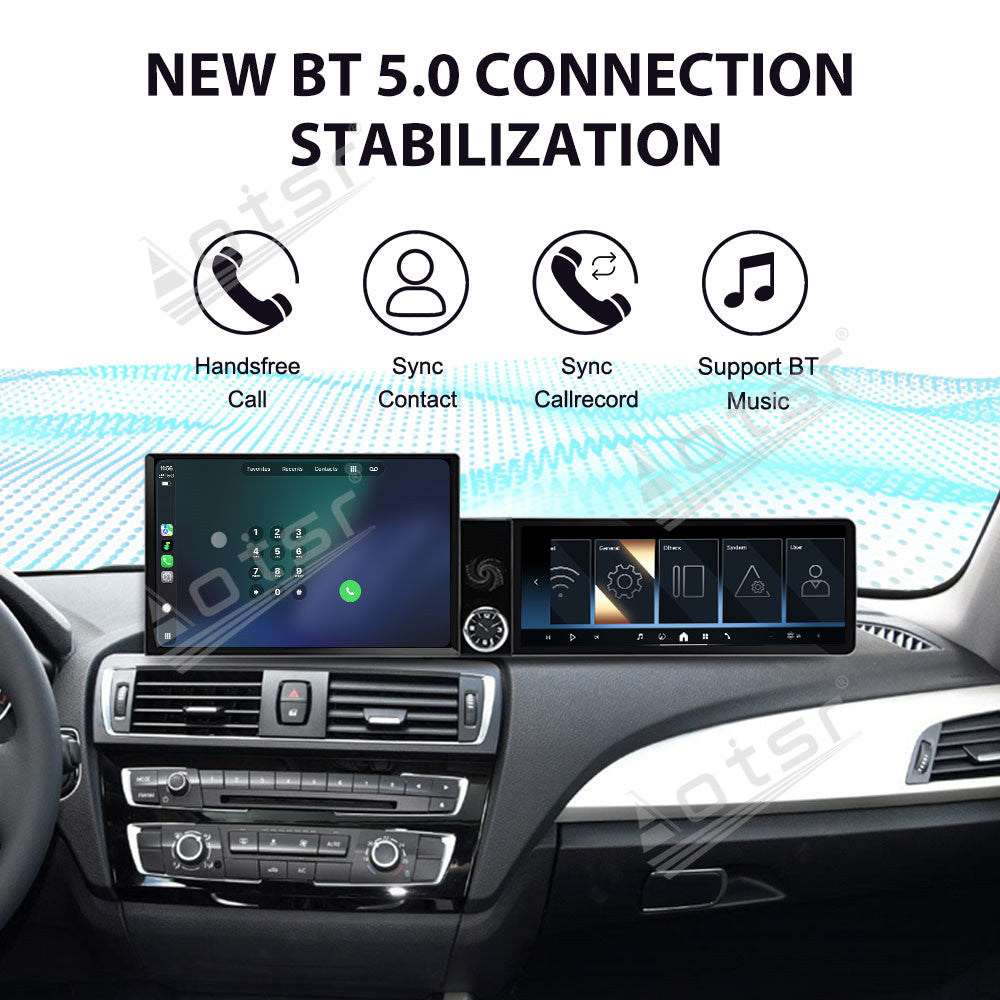 Aotsr Dual Screen 13.1 inch+12.3 inch Android 15 Carplay Car Radio for BMW 1 Series 2013-2017 Car GPS Navigation Multimedia