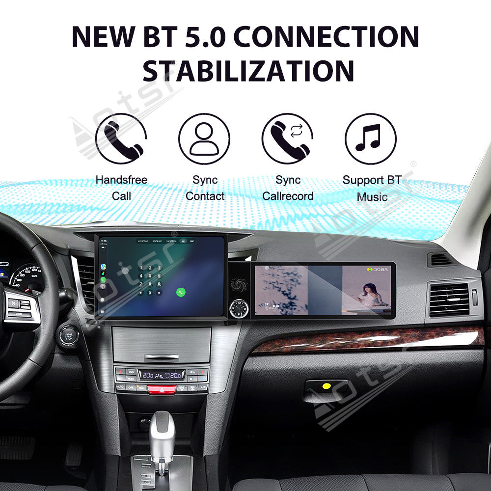 Aotsr Dual Screen 13.1 inch+12.3 inch Android 15 Carplay Car Radio for Subaru Legacy;Subaru Outback 2010-2014 Car GPS Navigation Multimedia